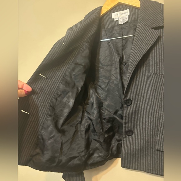 FRANCO MIRABELLI Wool Blend Pin-Striped Lined Blazer - Picture 5 of 6